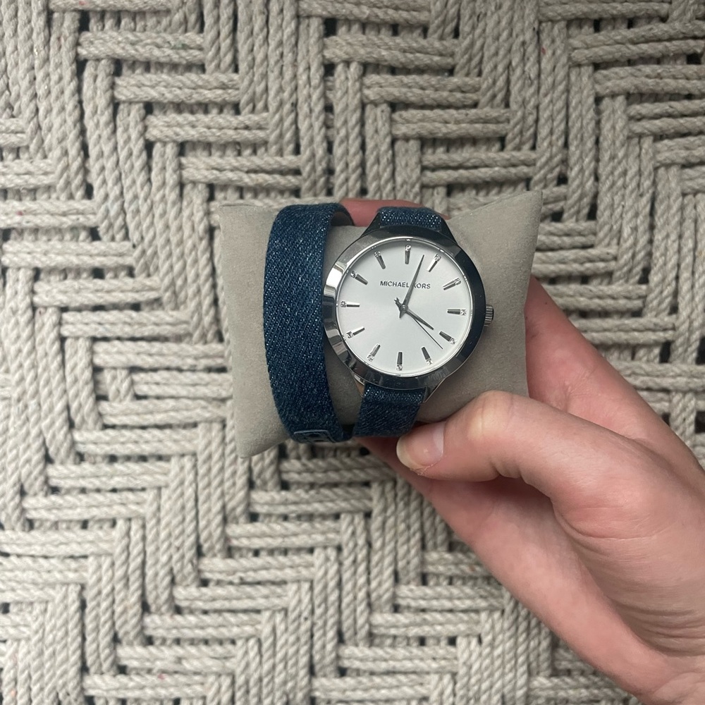 Michael Kors Blue wrap around watch